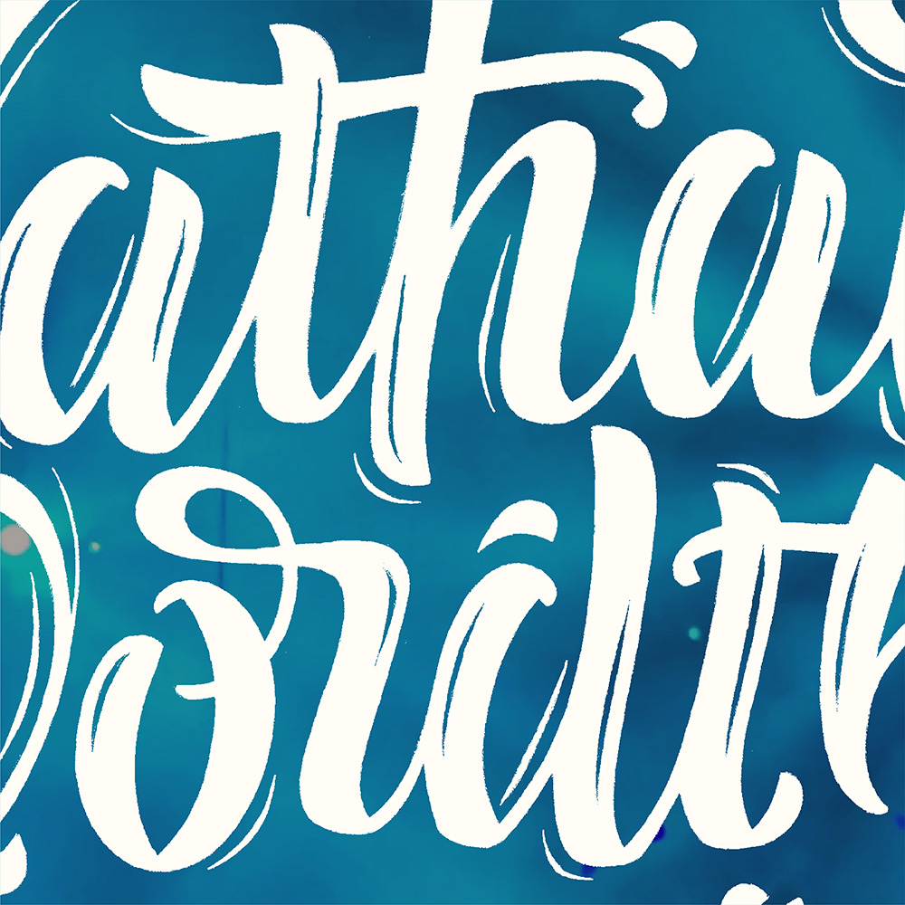 handmade letter design voor B2B event