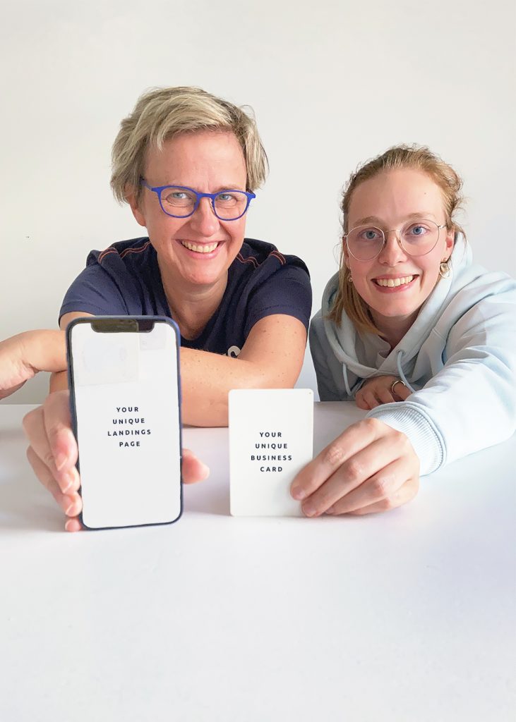 Connect to collab business card - Goemaere Graphics - Lieve Cornil en Jolien Goemaere
